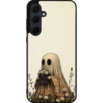 Coque Samsung Galaxy A55 5G - Silicone rigide noir Halloween 2025 Ghost gardener