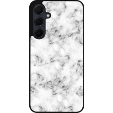 Samsung Galaxy A55 5G Case Hülle - Silikon schwarz Marble 01