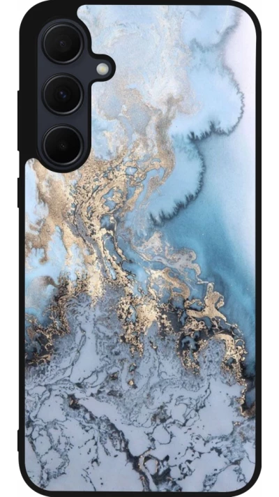 Coque Samsung Galaxy A55 5G - Silicone rigide noir Marble 04