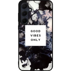 Samsung Galaxy A55 5G Case Hülle - Silikon schwarz Marble Good Vibes Only
