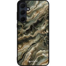 Samsung Galaxy A55 5G Case Hülle - Silikon schwarz Oliv Marmor