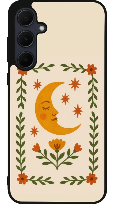 Samsung Galaxy A55 5G Case Hülle - Silikon schwarz Half moon stamp 2026