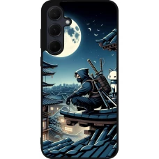 Samsung Galaxy A55 5G Case Hülle - Silikon schwarz Ninja unter dem Mond