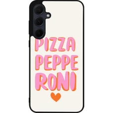 Samsung Galaxy A55 5G Case Hülle - Silikon schwarz Pizza pepperoni 2026