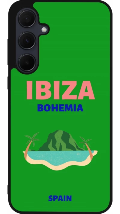 Coque Samsung Galaxy A55 5G - Silicone rigide noir Pop Summer Destination Ibiza