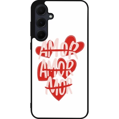 Coque Samsung Galaxy A55 5G - Silicone rigide noir Saint Valentines Day 26 Amor