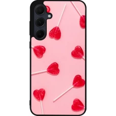 Coque Samsung Galaxy A55 5G - Silicone rigide noir Saint Valentines Day 26 Lollipop