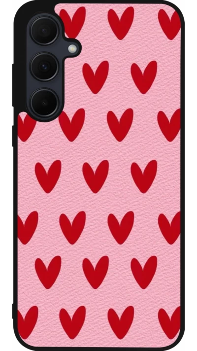 Coque Samsung Galaxy A55 5G - Silicone rigide noir Saint Valentines Day 26 Pattern heart