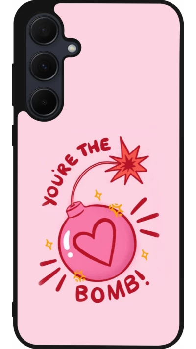 Coque Samsung Galaxy A55 5G - Silicone rigide noir Saint Valentines Day 26 You are the bomb