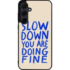 Coque Samsung Galaxy A55 5G - Silicone rigide noir Slow down 2026