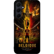 Samsung Galaxy A55 5G Case Hülle - Silikon schwarz Fussball Belgien splash 2026