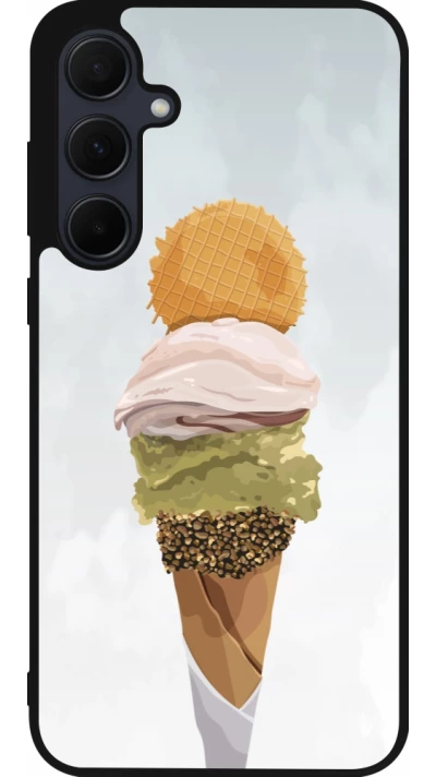 Coque Samsung Galaxy A55 5G - Silicone rigide noir Summer 2025 Cornet