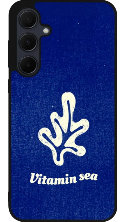 Coque Samsung Galaxy A55 5G - Silicone rigide noir Vitamin sea Summer 2026
