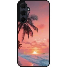 Samsung Galaxy A55 5G Case Hülle - Silikon schwarz Watch more sunsets Summer 2026