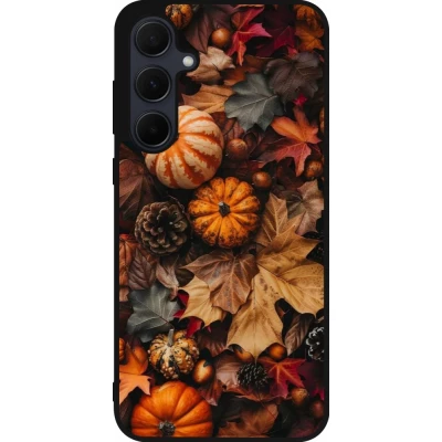 Samsung Galaxy A56 Case Hülle - Silikon schwarz Autumn 25 Pumpkin