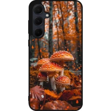 Coque Samsung Galaxy A56 - Silicone rigide noir Autumn 26 Mushrooms in the woods