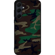 Coque Samsung Galaxy A56 - Silicone rigide noir Camouflage 3