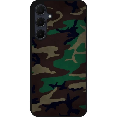 Coque Samsung Galaxy A56 - Silicone rigide noir Camouflage 3
