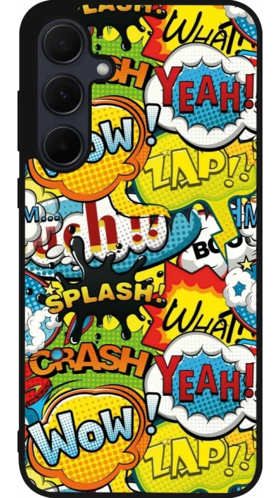 Samsung Galaxy A56 Case Hülle - Silikon schwarz Cartoons slogans