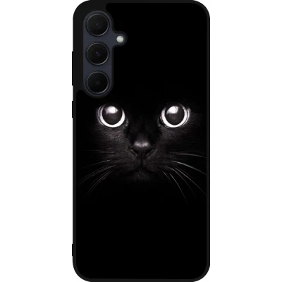 Samsung Galaxy A56 Case Hülle - Silikon schwarz Cat eyes