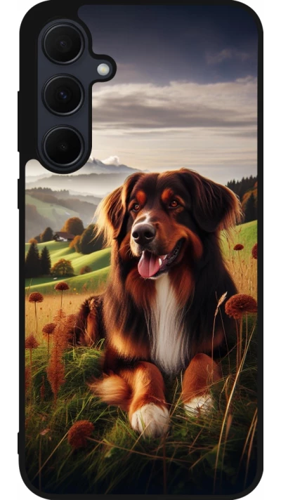 Samsung Galaxy A56 Case Hülle - Silikon schwarz Hund Land Schweiz