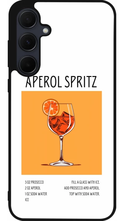 Samsung Galaxy A56 Case Hülle - Silikon schwarz Cocktail Rezept Aperol Spritz