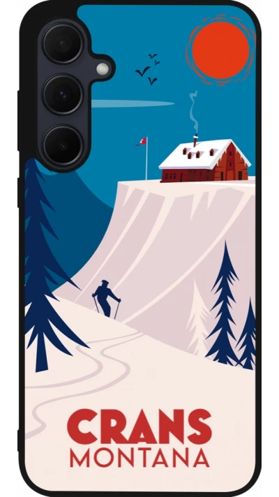 Samsung Galaxy A56 Case Hülle - Silikon schwarz Crans-Montana Cabane