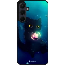 Samsung Galaxy A56 Case Hülle - Silikon schwarz Cute Cat Bubble