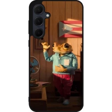 Samsung Galaxy A56 Case Hülle - Silikon schwarz Dancing frog DTMF