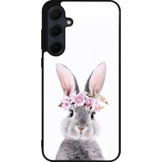 Coque Samsung Galaxy A56 - Silicone rigide noir Easter 2023 flower bunny