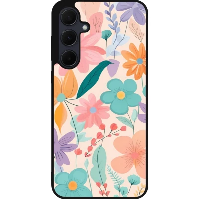 Samsung Galaxy A56 Case Hülle - Silikon schwarz Easter 2024 spring flowers
