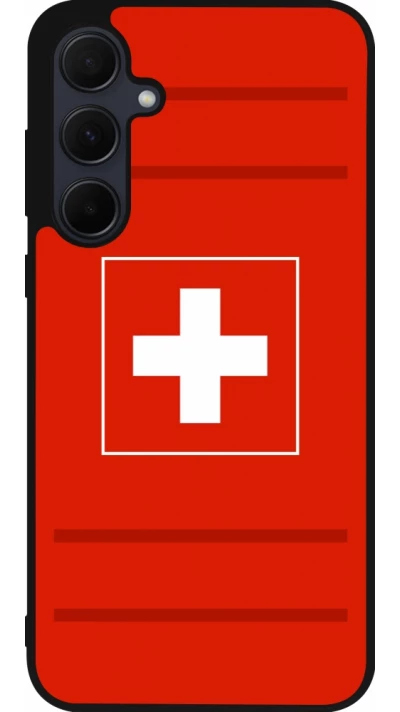 Coque Samsung Galaxy A56 - Silicone rigide noir Euro 2020 Switzerland