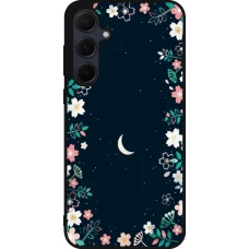 Coque Samsung Galaxy A56 - Silicone rigide noir Flowers space