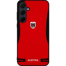 Coque Samsung Galaxy A56 - Silicone rigide noir Maillot de football Autriche 2026 personnalisable
