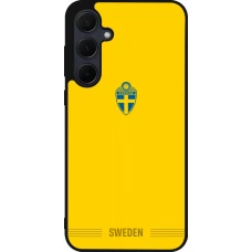 Samsung Galaxy A56 Case Hülle - Silikon schwarz Schweden 2026 personalisierbares Fussballtrikot
