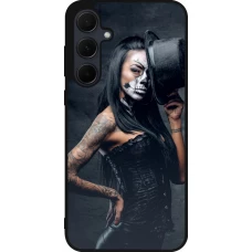 Samsung Galaxy A56 Case Hülle - Silikon schwarz Halloween 22 Tattooed Girl