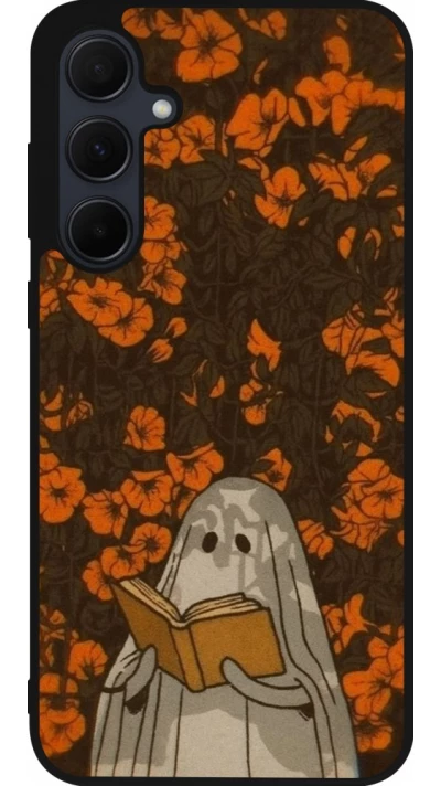 Samsung Galaxy A56 Case Hülle - Silikon schwarz Halloween 2026 Ghost reading