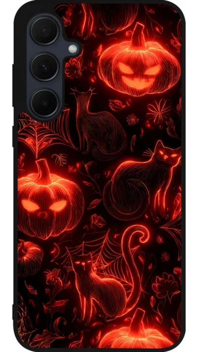 Samsung Galaxy A56 Case Hülle - Silikon schwarz Halloween 2026 Pattern Halloween