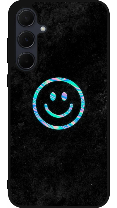 Samsung Galaxy A56 Case Hülle - Silikon schwarz Happy smiley irisirt