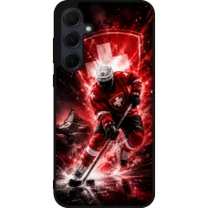 Samsung Galaxy A56 Case Hülle - Silikon schwarz Hockey World Championship Player