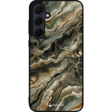 Samsung Galaxy A56 Case Hülle - Silikon schwarz Oliv Marmor