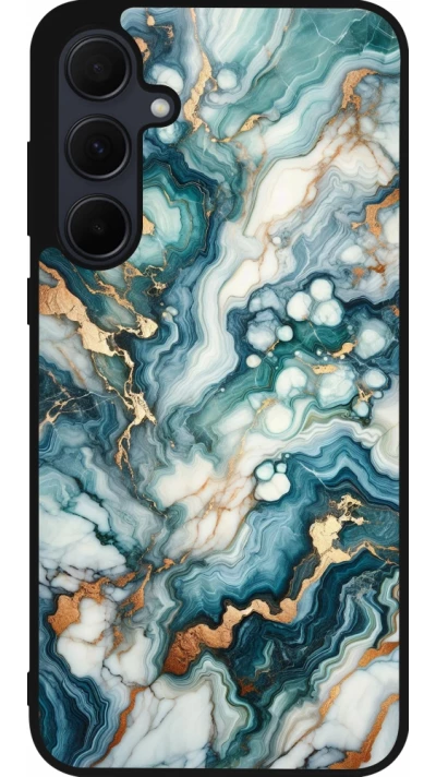 Samsung Galaxy A56 Case Hülle - Silikon schwarz Grüner Blauer Goldener Marmor