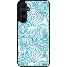 Samsung Galaxy A56 Case Hülle - Silikon schwarz Ocean Waves