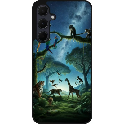 Samsung Galaxy A56 Case Hülle - Silikon schwarz Paradies der exotischen Tiere