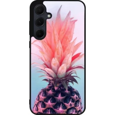 Coque Samsung Galaxy A56 - Silicone rigide noir Purple Pink Pineapple