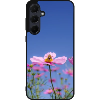 Coque Samsung Galaxy A56 - Silicone rigide noir Bee on a flower Spring 2026
