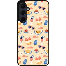 Samsung Galaxy A56 Case Hülle - Silikon schwarz Pattern Summer 2026