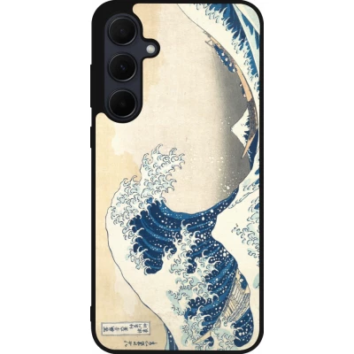 Samsung Galaxy A56 Case Hülle - Silikon schwarz Kunstbild - Die große Welle vor Kanagawa - Hokusai