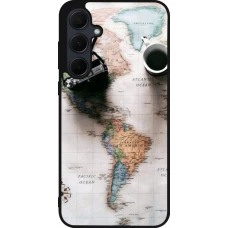 Coque Samsung Galaxy A56 - Silicone rigide noir Travel 01