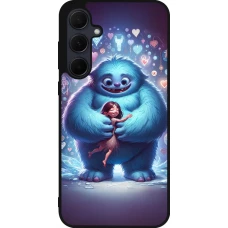 Coque Samsung Galaxy A56 - Silicone rigide noir Valentine 2024 Fluffy Love